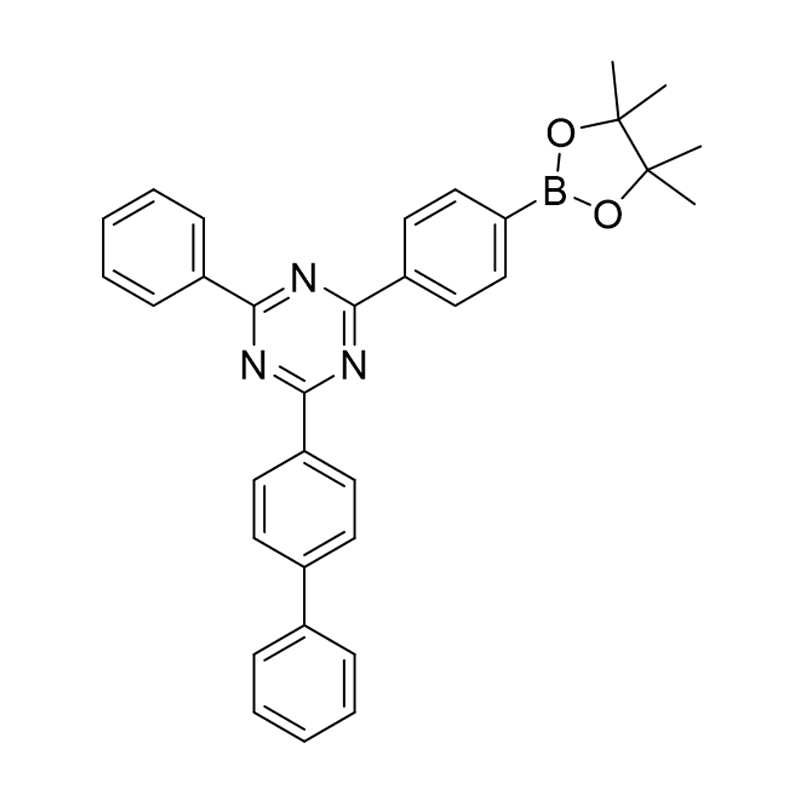 2-([l,l'-bifenyl]-4-yl)-4-fenyl-6-(4-(4,4,5,5-tetramethyl-l,3,2-dioxaborolan-2-yl)fenyl )-1,3,5-triazin