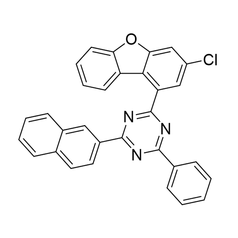 1,3,5-triazin, 2-(3-chlor-1-dibenzofuranyl)-4-(2-naftalenyl)-6-fenyl-