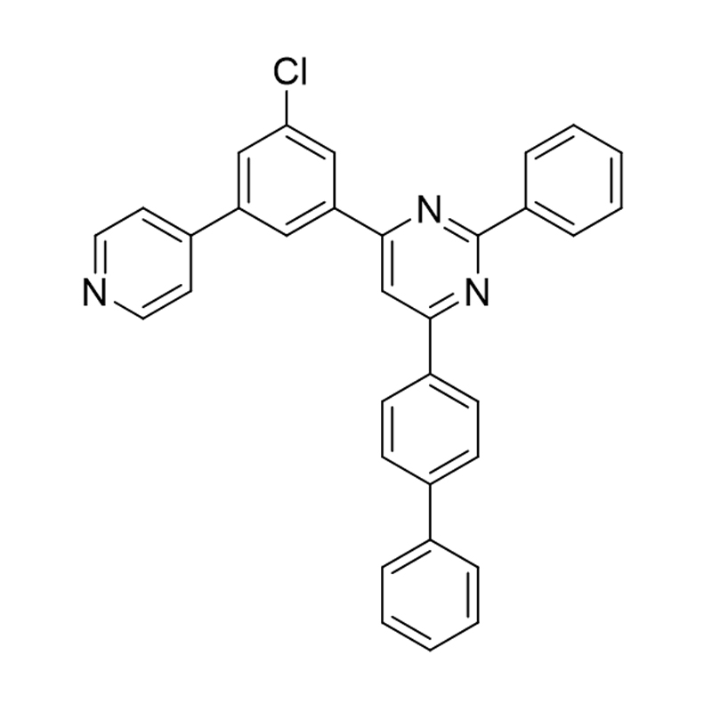 4-([l,l'-bifenyl]-4-yl)-6-(3-chlor-5-(pyridin-4-yl)fenyl)-2-fenylpyrimidin